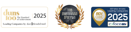 לוגויים של מדדים עבור צ.פ duns100 ,מדד התחדשות עירונית, וbdi